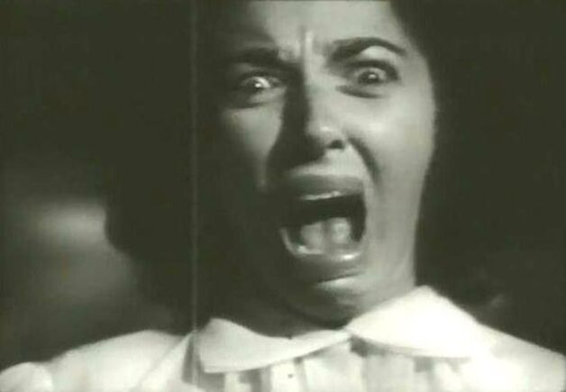 Noir vintage photo of woman screaming as example of mental health challenge